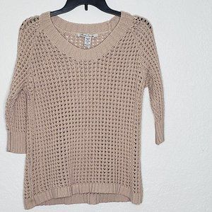 Tan Open Weave Sweater American Rag